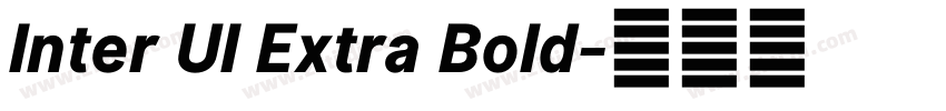 Inter UI Extra Bold字体转换